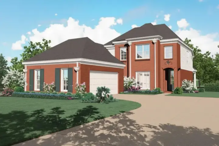 Traditional house plans 6-424 - front exterior, 2,395 sq ft, 3 bed, 2 bath house plans | Monster House Plans