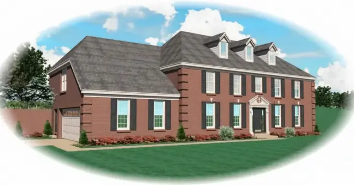 Southern Colonial house plans 6-432 - front exterior, 2,564 sq ft, 3 bed, 2 bath house plans | Monster House Plans