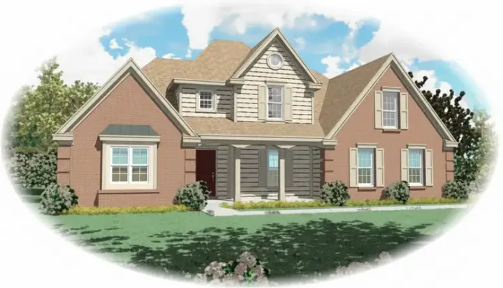 Farmhouse house plans 6-440 - front exterior, 2,374 sq ft, 3 bed, 2 bath house plans | Monster House Plans