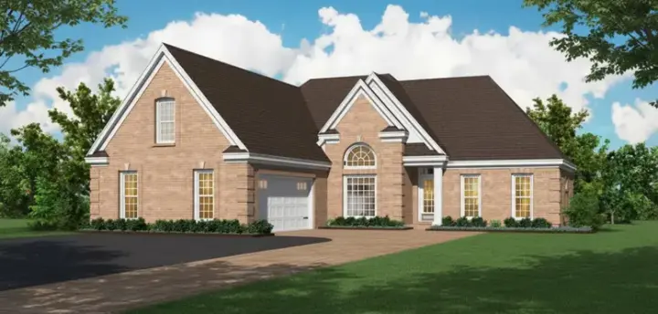 Traditional house plans 6-444 - front exterior, 1,635 sq ft, 3 bed, 2 bath house plans | Monster House Plans