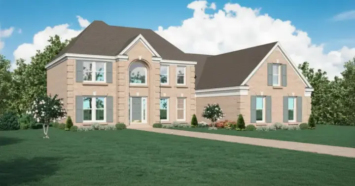 European house plans 6-461 - front exterior, 2,314 sq ft, 4 bed, 2 bath house plans | Monster House Plans
