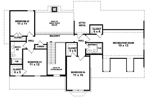Upper/Second Floor Plan: 6-474