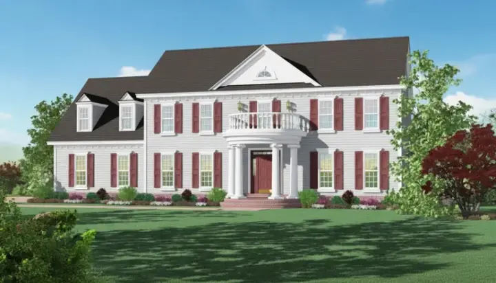 Southern Colonial house plans 6-479 - front exterior, 2,553 sq ft, 4 bed, 3 bath house plans | Monster House Plans