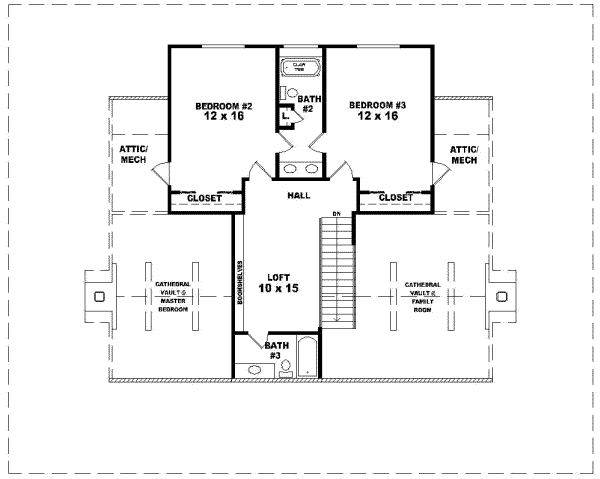 Upper/Second Floor Plan: 6-483