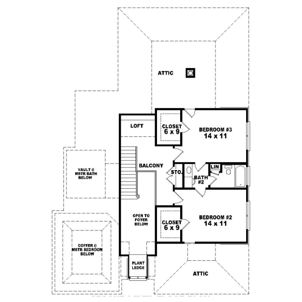 Upper/Second Floor Plan: 6-484