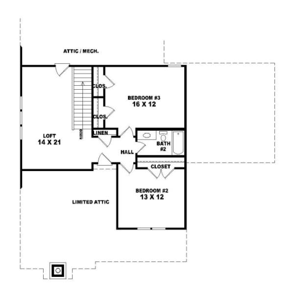 Upper/Second Floor Plan: 6-490