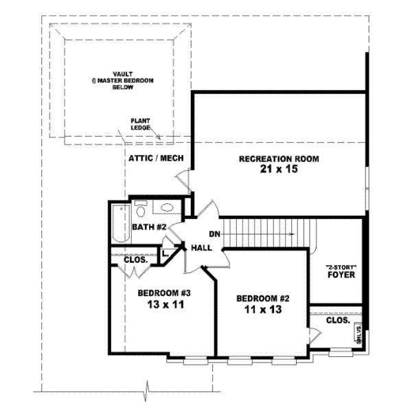 Upper/Second Floor Plan: 6-499