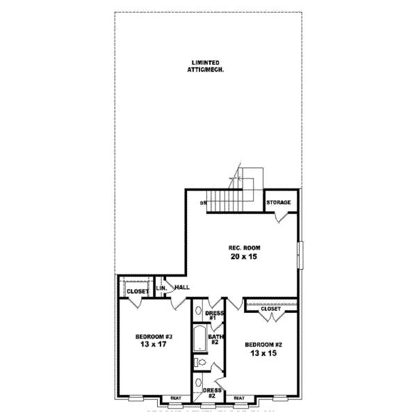 Upper/Second Floor Plan: 6-500