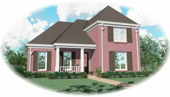 Traditional house plans 6-501 - front exterior, 2,662 sq ft, 3 bed, 2 bath house plans | Monster House Plans