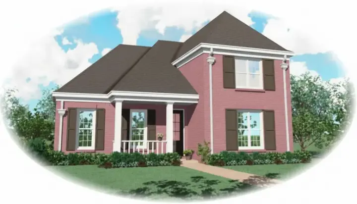 Traditional house plans 6-502 - front exterior, 2,274 sq ft, 3 bed, 2 bath house plans | Monster House Plans