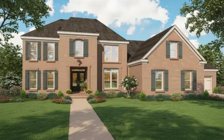 Southern house plans 6-522 - front exterior, 3,159 sq ft, 4 bed, 2 bath house plans | Monster House Plans