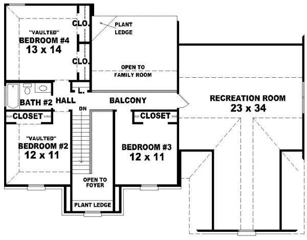 Upper/Second Floor Plan: 6-524
