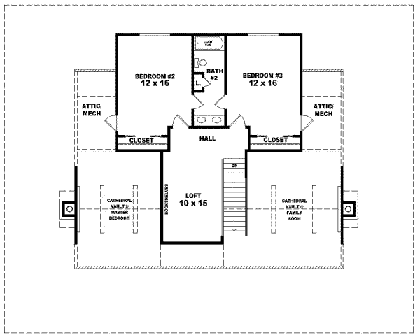 Upper/Second Floor Plan: 6-539