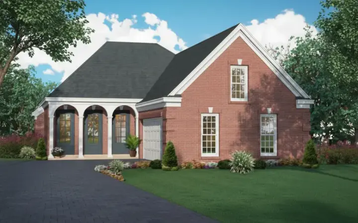 Southern house plans 6-541 - front exterior, 2,477 sq ft, 3 bed, 2 bath house plans | Monster House Plans