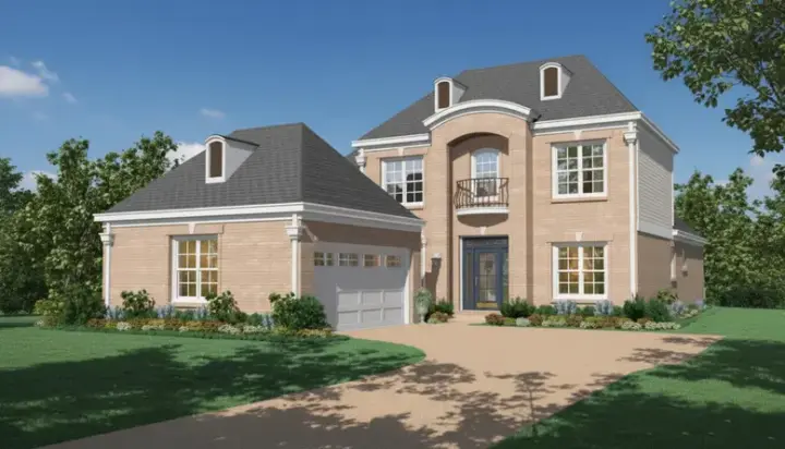 French Country house plans 6-544 - front exterior, 2,355 sq ft, 4 bed, 3 bath house plans | Monster House Plans