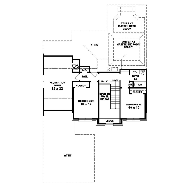 Upper/Second Floor Plan: 6-545
