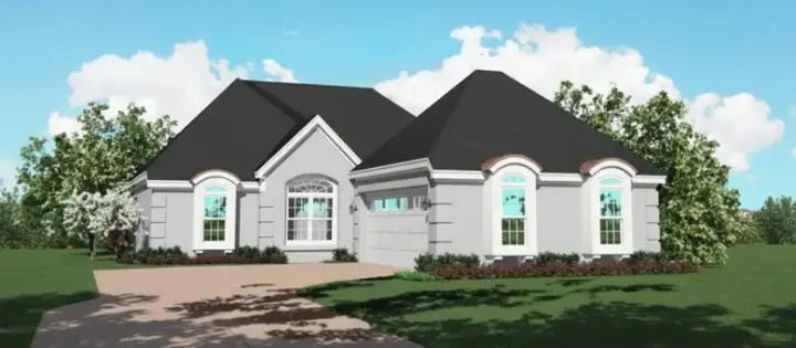 Mediterranean house plans 6-553 - front exterior, 1,791 sq ft, 3 bed, 2 bath house plans | Monster House Plans