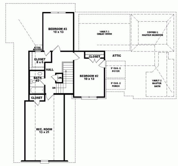 Upper/Second Floor Plan: 6-575