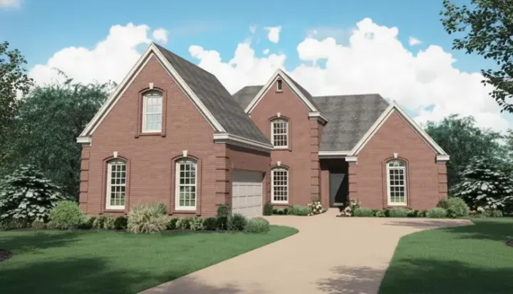 European house plans 6-578 - front exterior, 2,838 sq ft, 4 bed, 2 bath house plans | Monster House Plans
