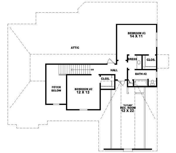 Upper/Second Floor Plan: 6-582
