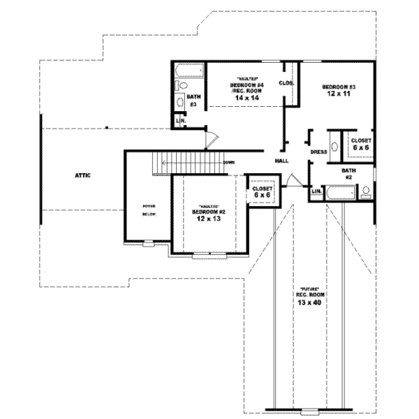 Upper/Second Floor Plan: 6-586