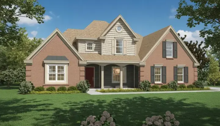Farmhouse house plans 6-587 - front exterior, 2,665 sq ft, 3 bed, 2 bath house plans | Monster House Plans
