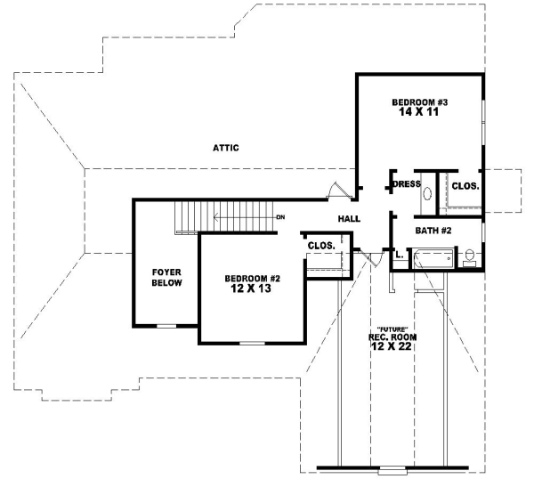 Upper/Second Floor Plan: 6-587