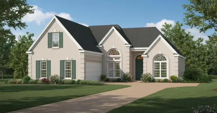 Traditional house plans 6-593 - front exterior, 1,742 sq ft, 2 bed, 2 bath house plans | Monster House Plans