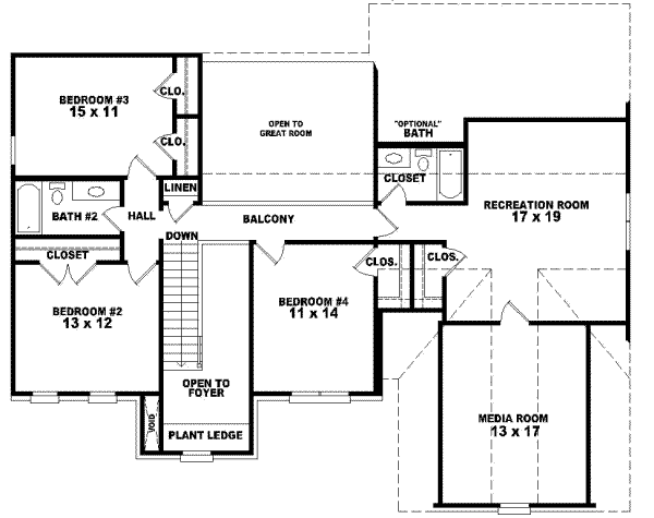 Upper/Second Floor Plan: 6-605
