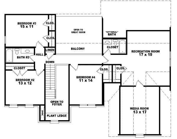 Upper/Second Floor Plan: 6-607