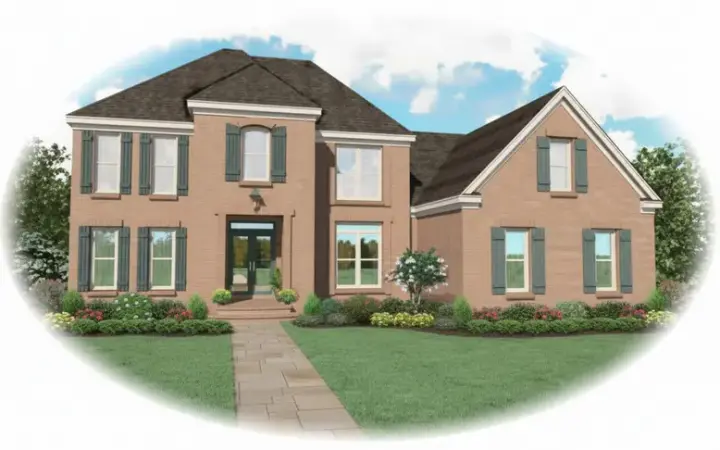 Traditional house plans 6-610 - front exterior, 3,377 sq ft, 4 bed, 3 bath house plans | Monster House Plans