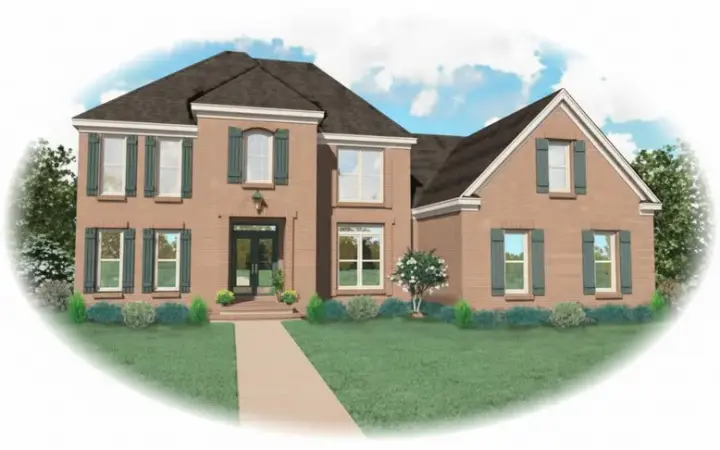 Traditional house plans 6-615 - front exterior, 2,555 sq ft, 4 bed, 3 bath house plans | Monster House Plans
