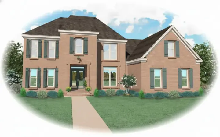 Traditional house plans 6-616 - front exterior, 2,591 sq ft, 4 bed, 3 bath house plans | Monster House Plans