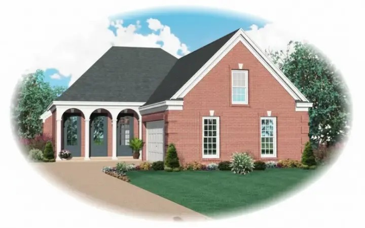 Southern house plans 6-641 - front exterior, 2,327 sq ft, 3 bed, 2 bath house plans | Monster House Plans
