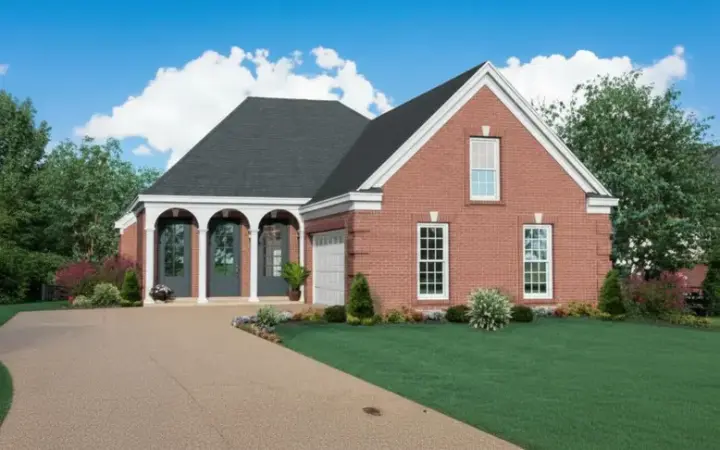 Traditional house plans 6-643 - front exterior, 2,588 sq ft, 3 bed, 2 bath house plans | Monster House Plans
