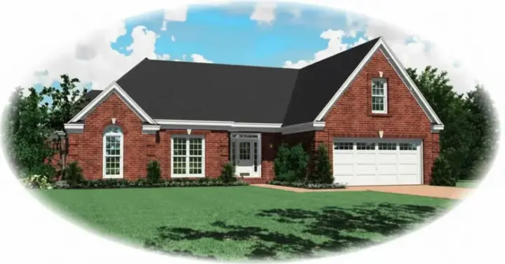 Traditional house plans 6-648 - front exterior, 1,887 sq ft, 3 bed, 2 bath house plans | Monster House Plans