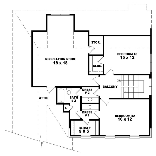 Upper/Second Floor Plan: 6-654