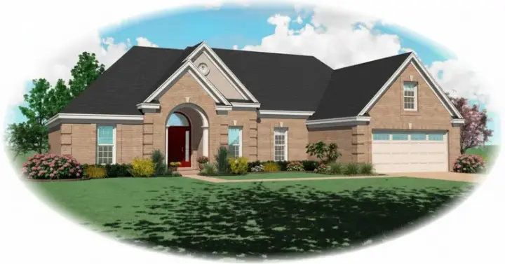 Traditional house plans 6-658 - front exterior, 1,885 sq ft, 3 bed, 2 bath house plans | Monster House Plans