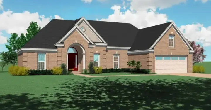 Southern house plans 6-664 - front exterior, 1,871 sq ft, 3 bed, 2 bath house plans | Monster House Plans