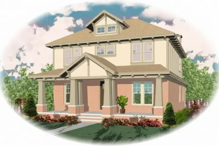 Craftsman house plans 6-666 - front exterior, 2,861 sq ft, 3 bed, 3 bath house plans | Monster House Plans