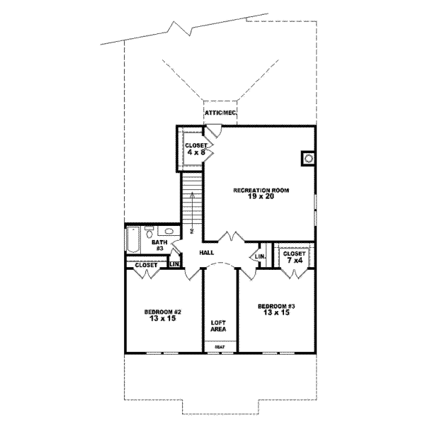 Upper/Second Floor Plan: 6-667