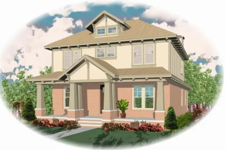 Craftsman house plans 6-669 - front exterior, 2,526 sq ft, 3 bed, 3 bath house plans | Monster House Plans