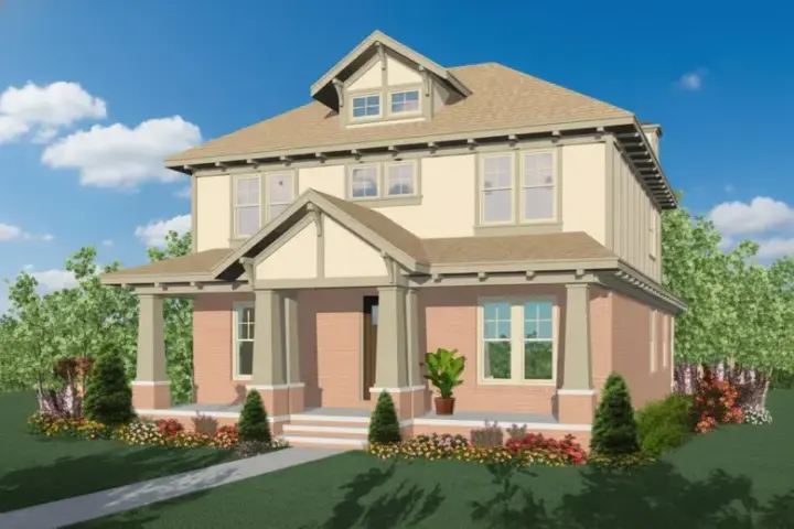Craftsman house plans 6-671 - front exterior, 2,708 sq ft, 3 bed, 3 bath house plans | Monster House Plans