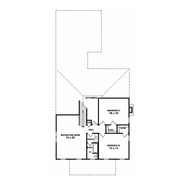 Upper/Second Floor Plan: 6-672