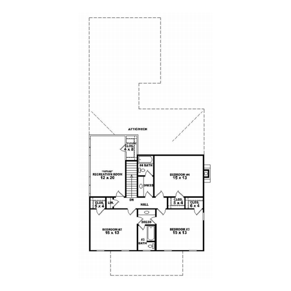Upper/Second Floor Plan: 6-673