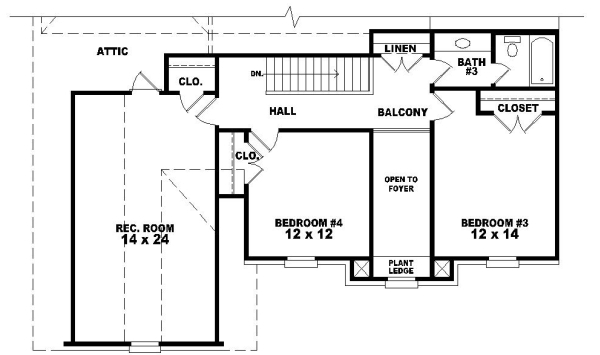 Upper/Second Floor Plan: 6-693