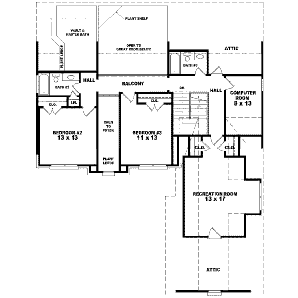Upper/Second Floor Plan: 6-695