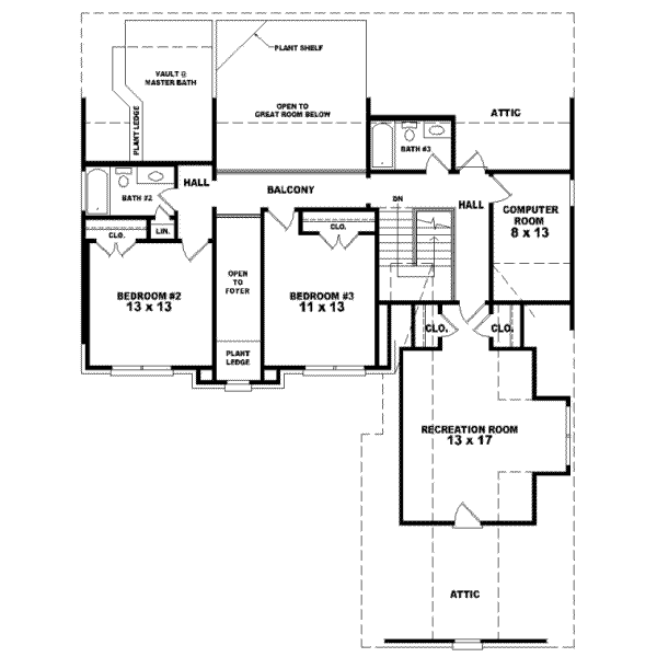 Upper/Second Floor Plan: 6-696