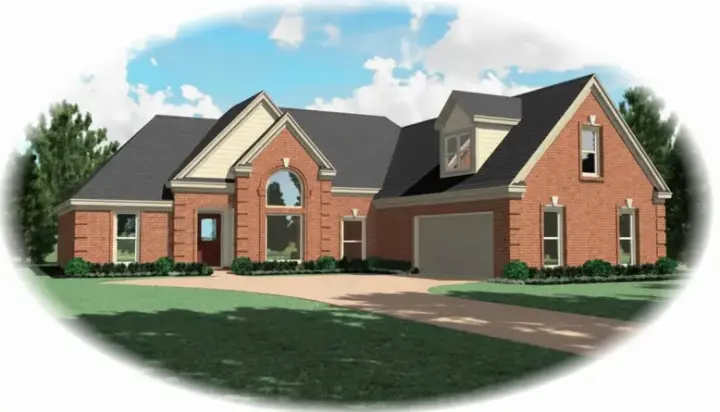 Traditional house plans 6-709 - front exterior, 2,167 sq ft, 3 bed, 2 bath house plans | Monster House Plans