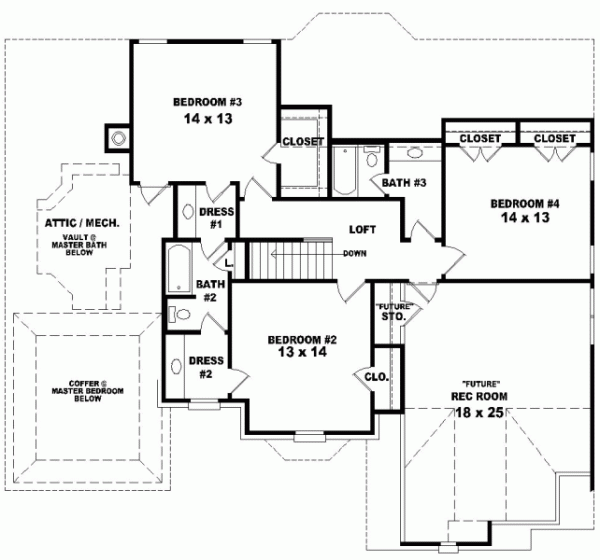 Upper/Second Floor Plan: 6-719